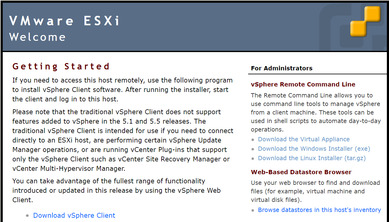 VMware vSphere Hypervisor (ESXi) 5.1 基本設定